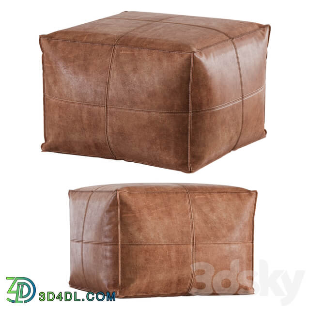 Cb2 Leather Pouf