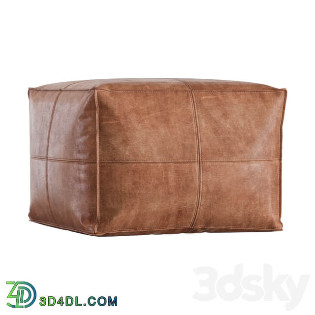 Cb2 Leather Pouf