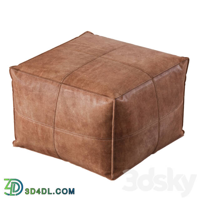 Cb2 Leather Pouf