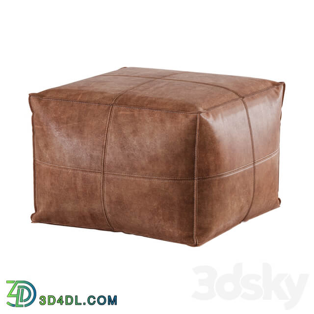 Cb2 Leather Pouf