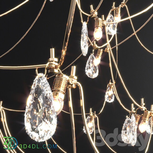 Crystal galaxy quasar chandelier Pendant light 3D Models