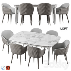 Table Chair Estetica Loft set 