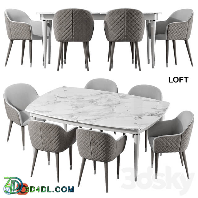 Table Chair Estetica Loft set