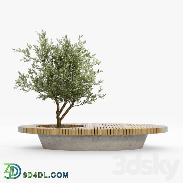 bench flowerbed 3D Models