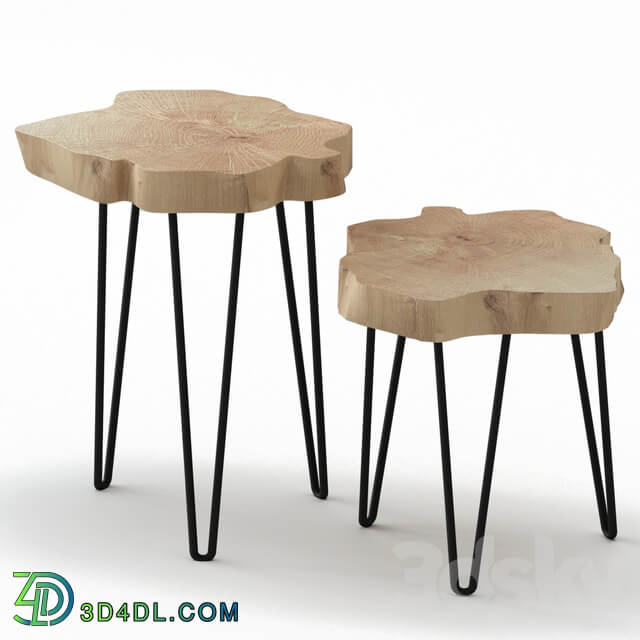 Slab coffee tables.