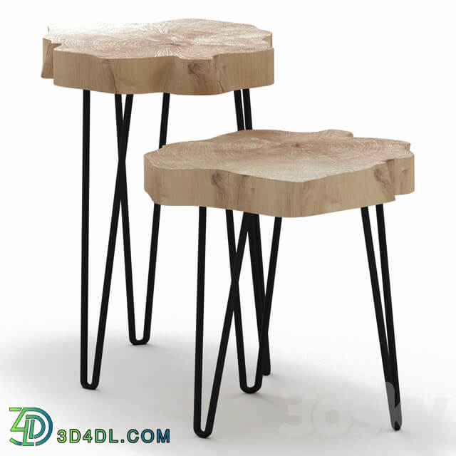 Slab coffee tables.