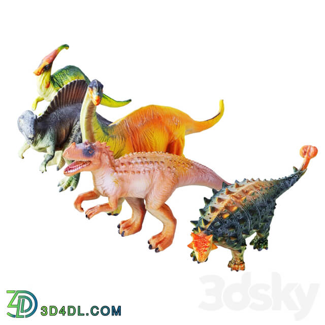 Collection of Five Dinosaur Toys