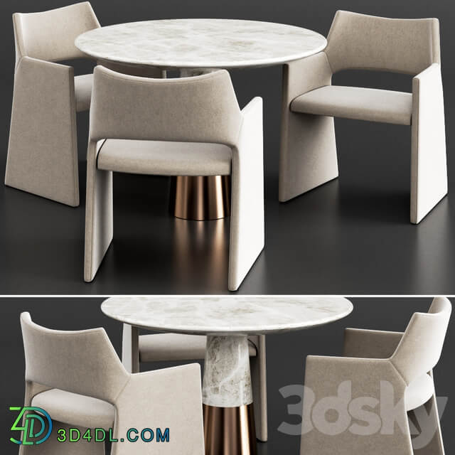 Table Chair CB2 Dinning Set 4