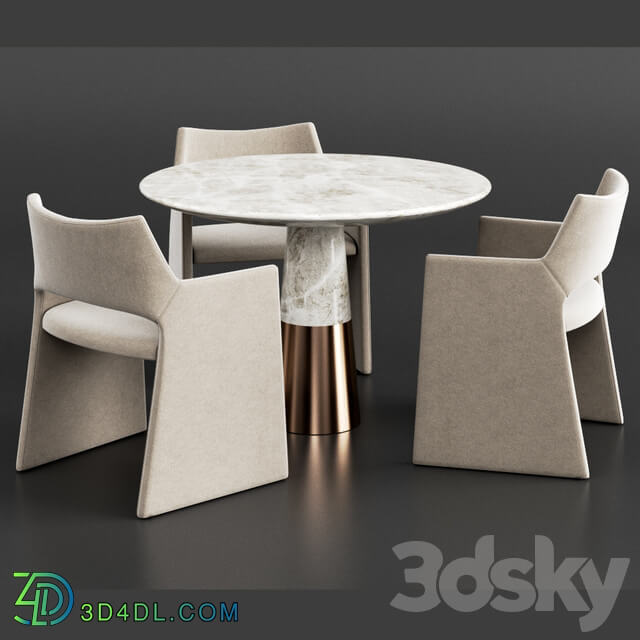 Table Chair CB2 Dinning Set 4