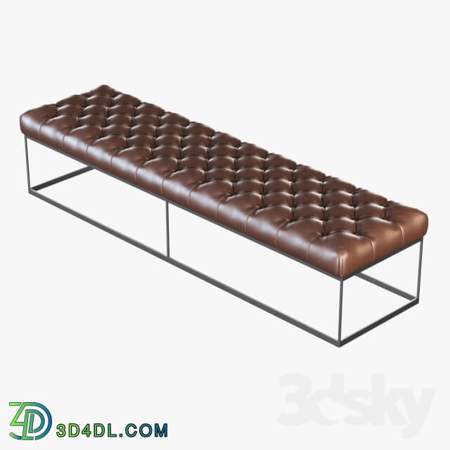 Brown leather banquette eich 0432