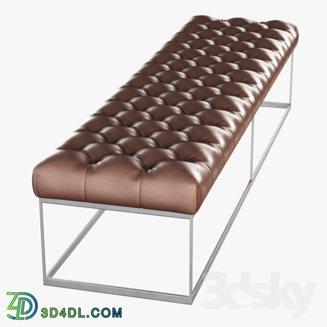 Brown leather banquette eich 0432