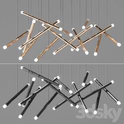 Chandelier Dutti D0068 LED Chandelier Modern 14 Pendant light 3D Models 