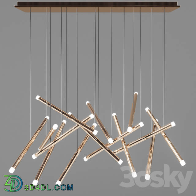 Chandelier Dutti D0068 LED Chandelier Modern 14 Pendant light 3D Models