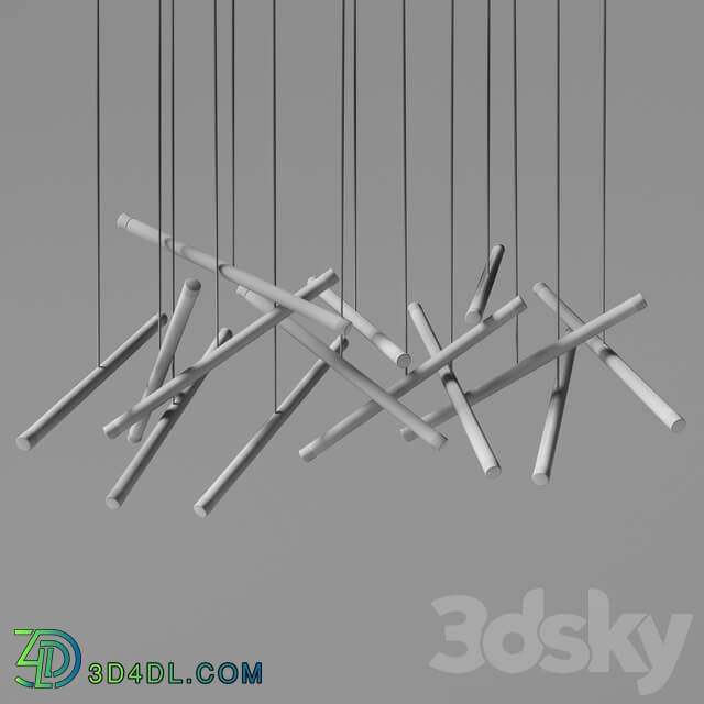 Chandelier Dutti D0068 LED Chandelier Modern 14 Pendant light 3D Models