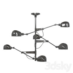 Montauk lighting co ralph lauren triple arm chandelier Pendant light 3D Models 