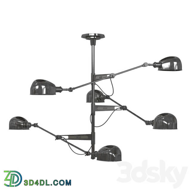 Montauk lighting co ralph lauren triple arm chandelier Pendant light 3D Models