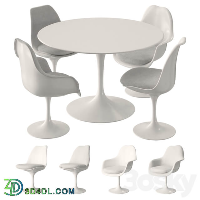 Table Chair Knoll Tulip Table Set