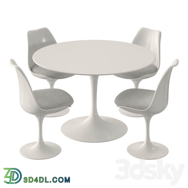 Table Chair Knoll Tulip Table Set