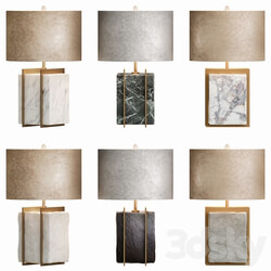 Table Lamp With Stone Set 1 