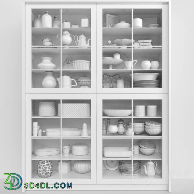 Wardrobe with service 4 3D Models
