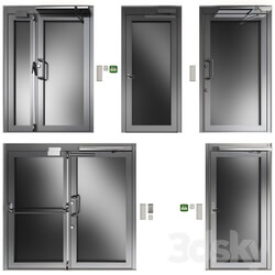 Metal swinging fire doors 