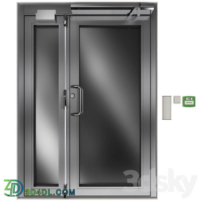 Metal swinging fire doors