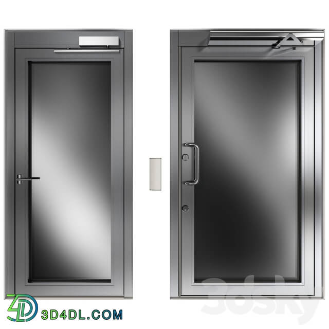 Metal swinging fire doors