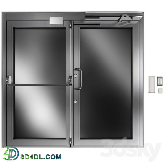 Metal swinging fire doors