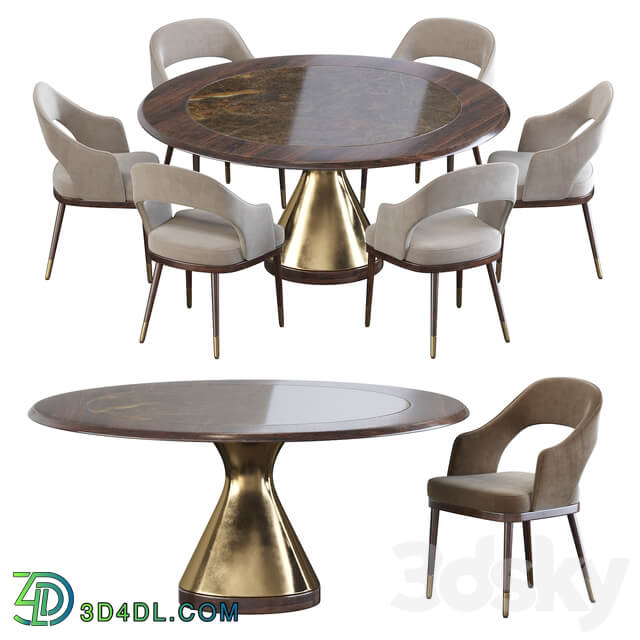 Table Chair Stainless Steel Chair and Dolly Tonin Casa table