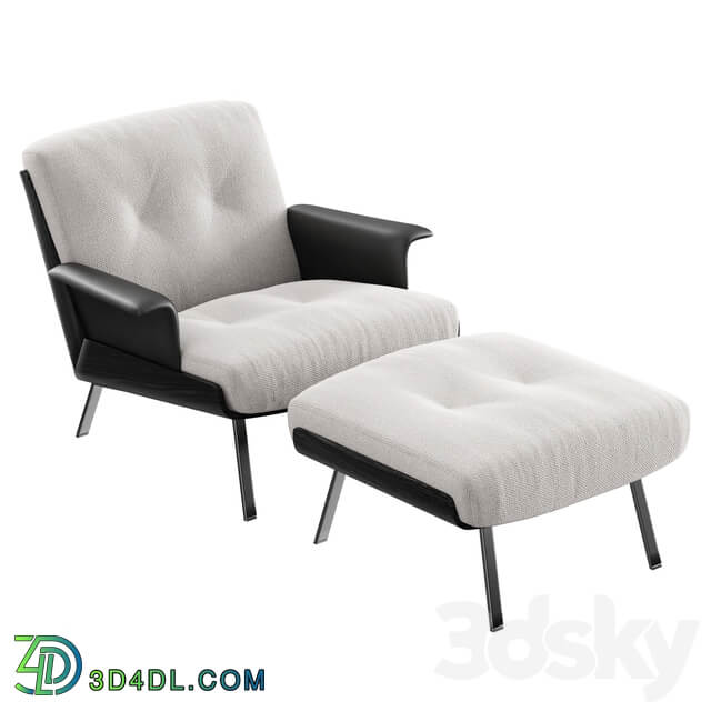 Minotti Daiki fabric armchair