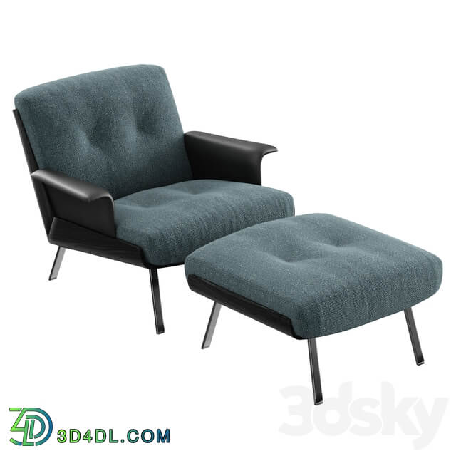 Minotti Daiki fabric armchair