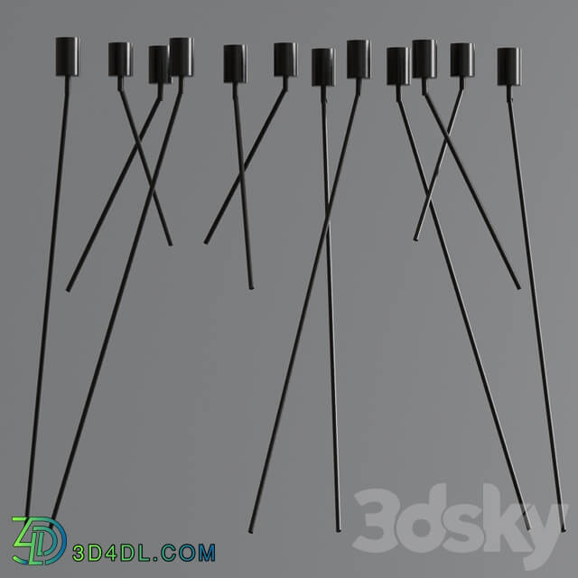 Modern Tubetto Pendant Collection Pendant light 3D Models