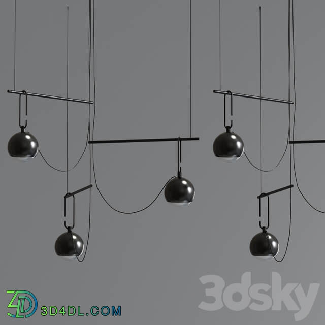 Modern Tubetto Pendant Collection Pendant light 3D Models