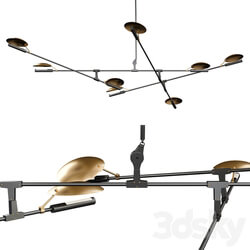 Pendant light branching disc 08.07 Pendant light 3D Models 