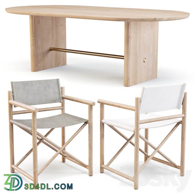 Table Chair Dining Set Crate and Barrel Table Oli Oval and Chairs Director s 
