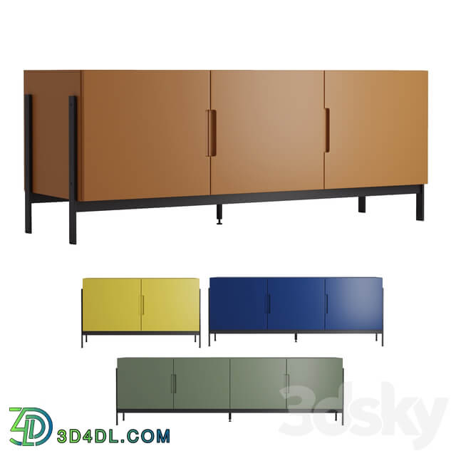 Sideboard Chest of drawer LOW RECTANGULAR FLOAT SIDEBOARD. Novamobili.