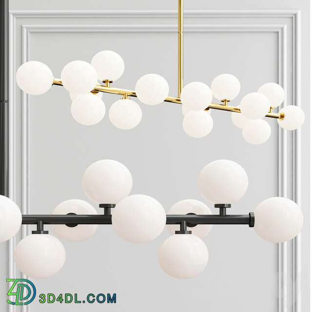 Pendant light Bubble Stik and Milk Bublle Round Chandelier Collection