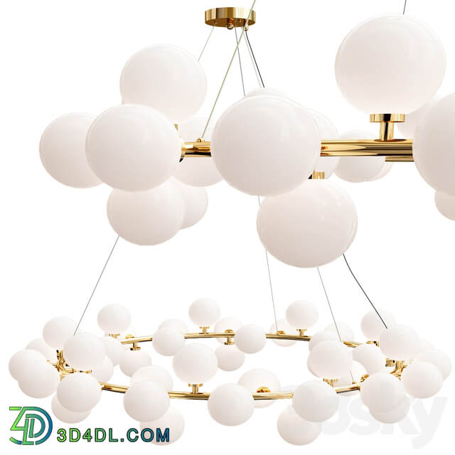 Pendant light Bubble Stik and Milk Bublle Round Chandelier Collection