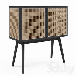 Sideboard Chest of drawer H M Cabinet with rattan doors 