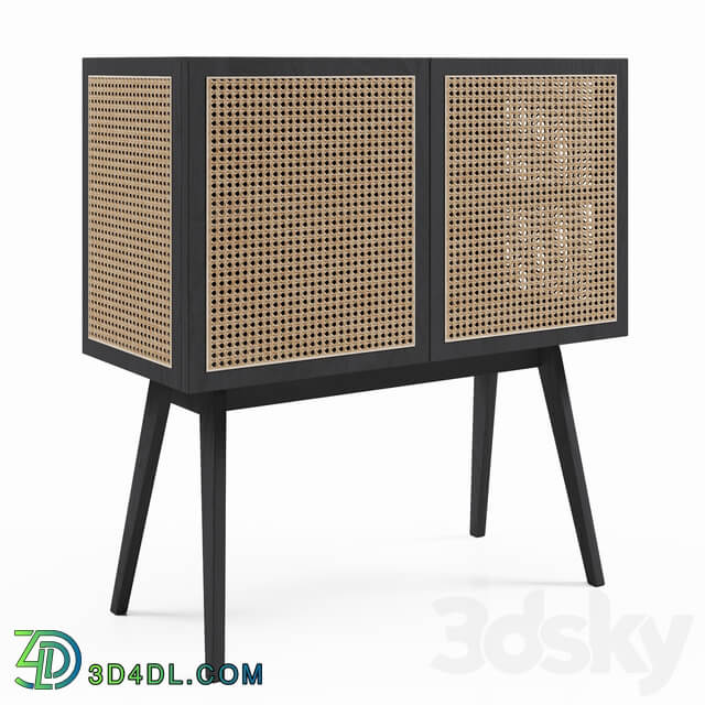 Sideboard Chest of drawer H M Cabinet with rattan doors