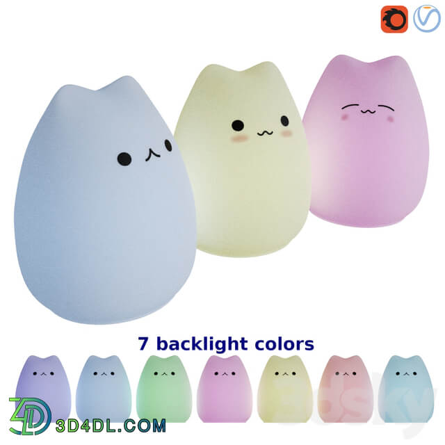 Cute Cat LED Night Lamp