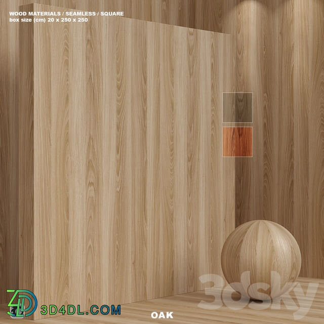 Material wood seamless oak set 109