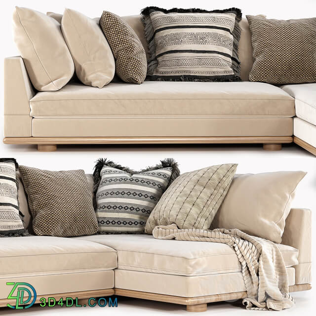 Relaxed saguaro sectional