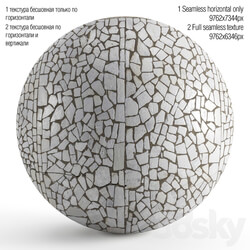 Seamless mosaic texture from chipped tiles. PBR 