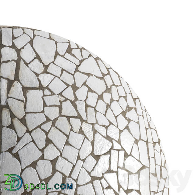 Seamless mosaic texture from chipped tiles. PBR