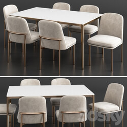 Table Chair West Elm Dinning Set 23 