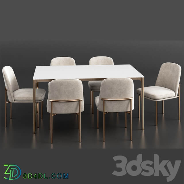 Table Chair West Elm Dinning Set 23