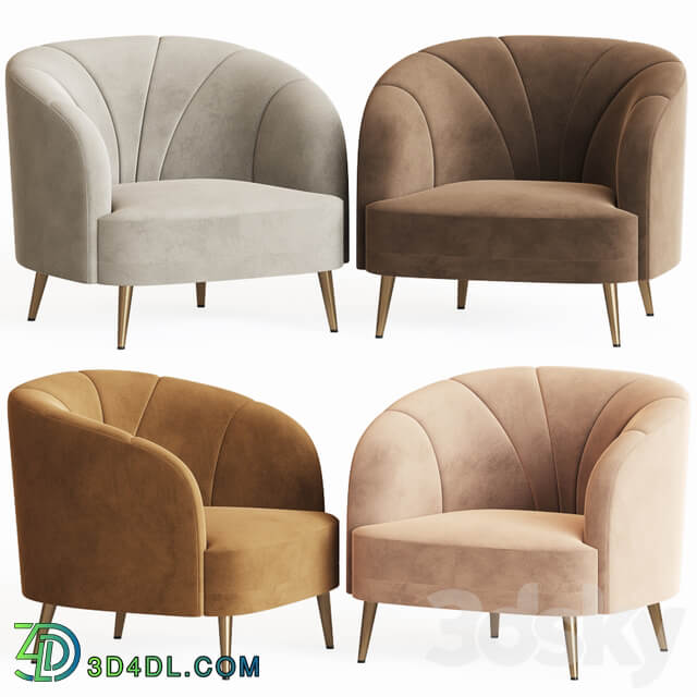 Velor leone armchair laredoute