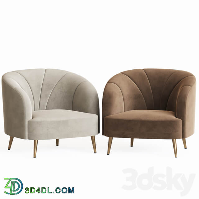 Velor leone armchair laredoute