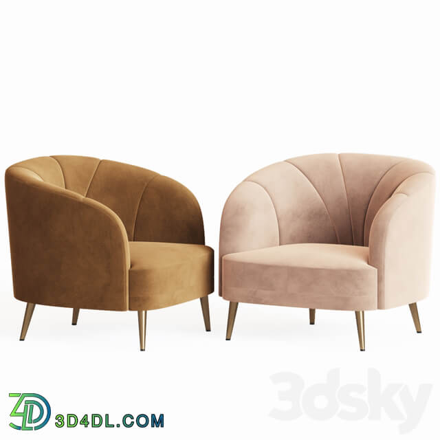 Velor leone armchair laredoute